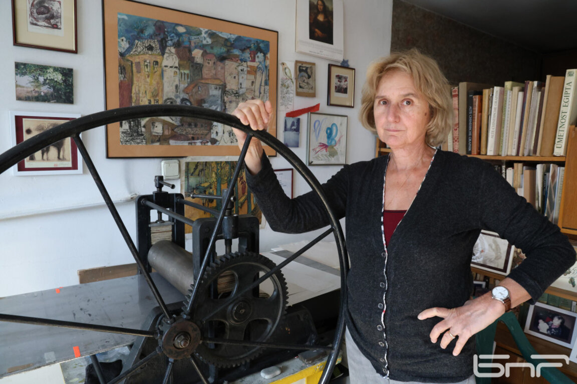 В ателието на Катерина Мушанова...